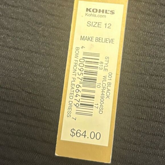 LC Lauren Conrad Bow Textured Little Black Pleated Dress - Picture 9 of 11